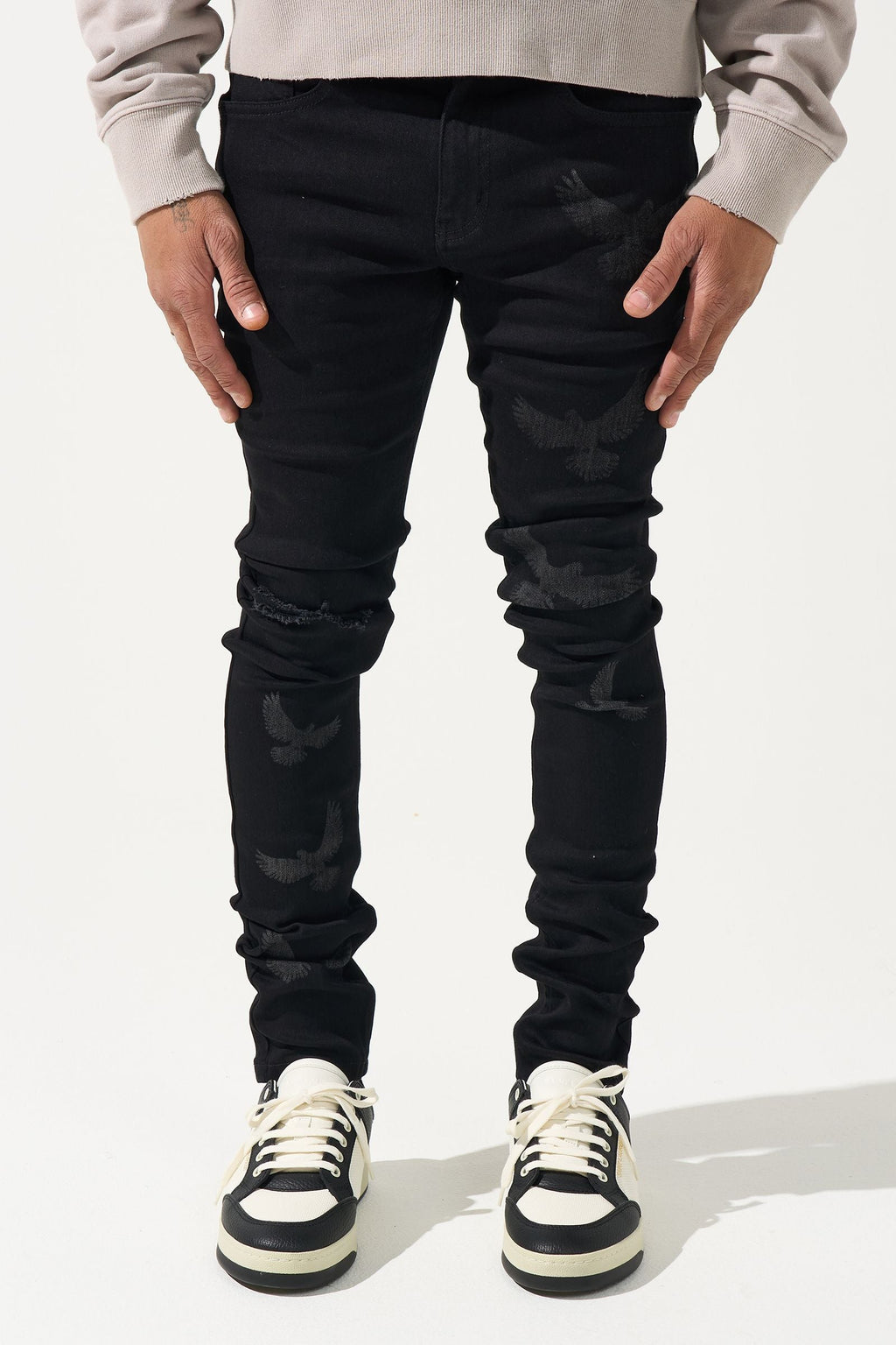 Serenede - "PEACE" Black Jeans