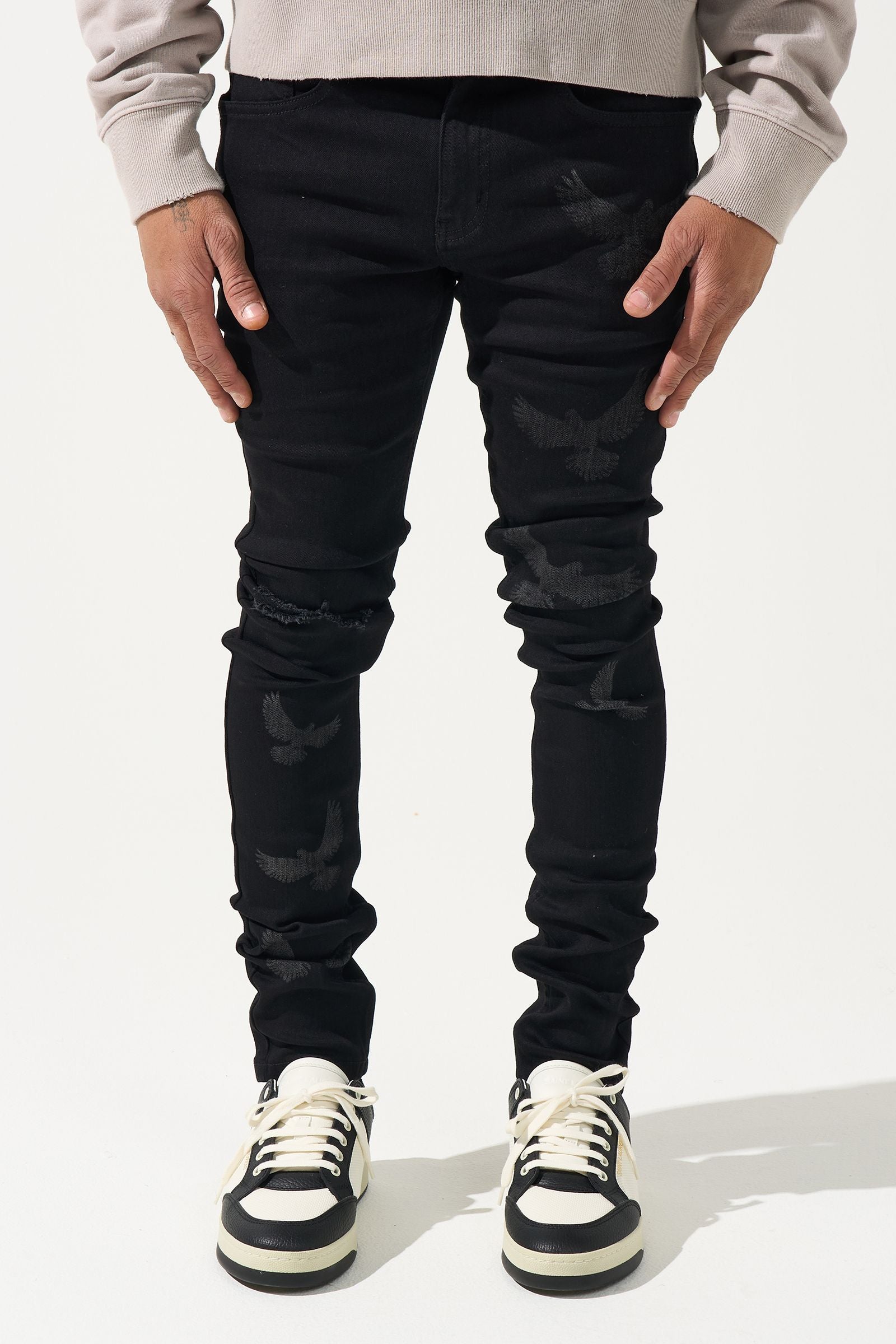 Serenede - "PEACE" Black Jeans