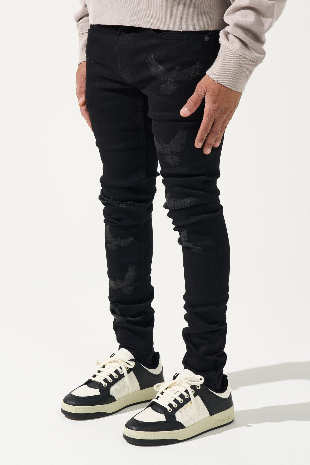 Serenede - "PEACE" Black Jeans
