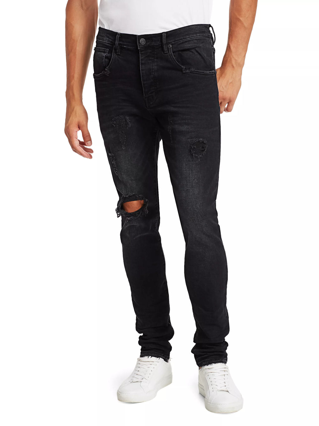 Purple - P002 Black Repair Jeans (BLR)