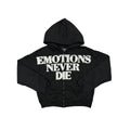 Mixed Emotion - Black ‘End’ Rhinestone hoodie