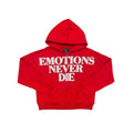 Mixed Emotion - RED ‘End’ Rhinestone hoodie