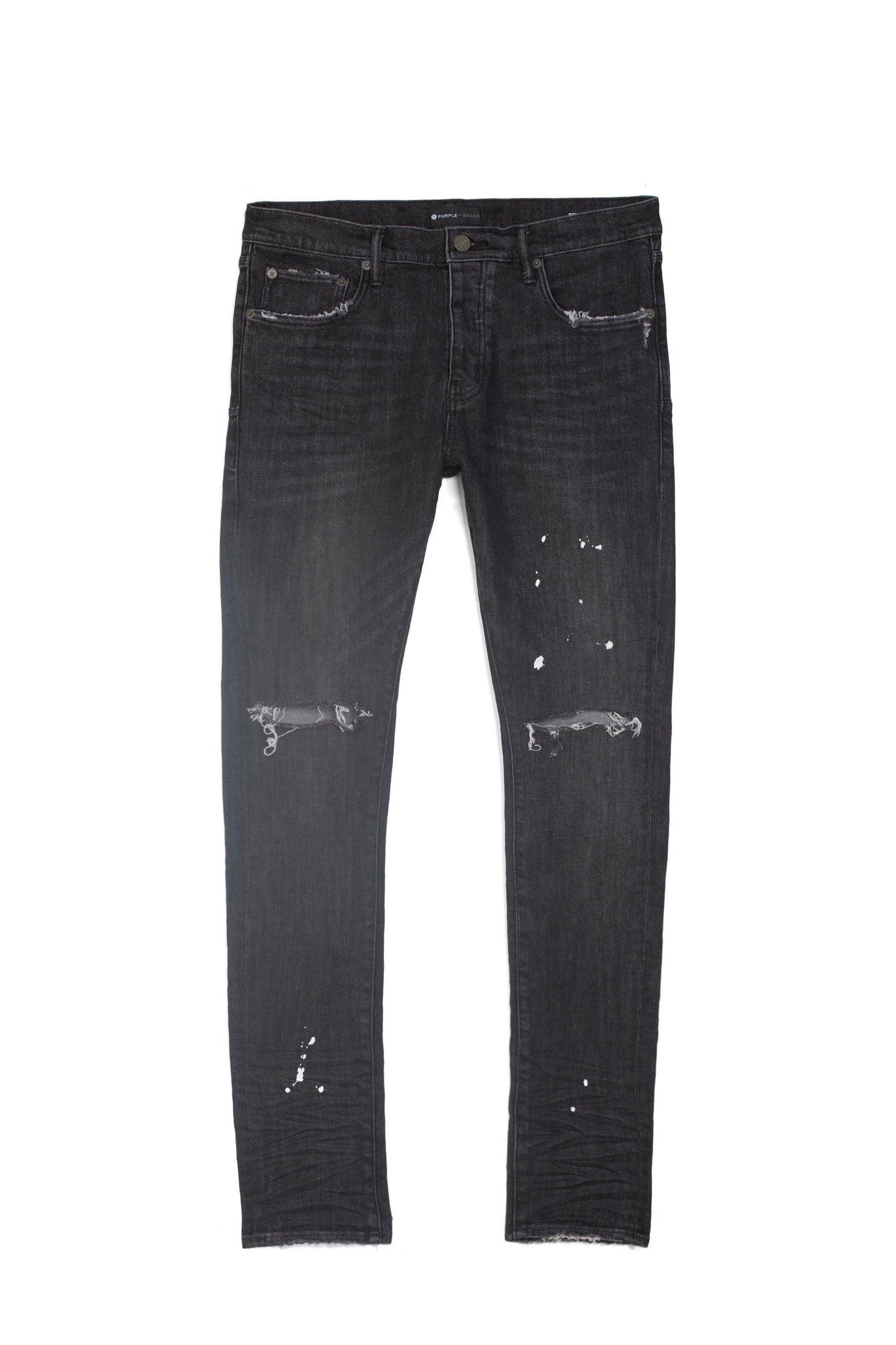Purple - P001 Black Overspray Jeans (BOS)