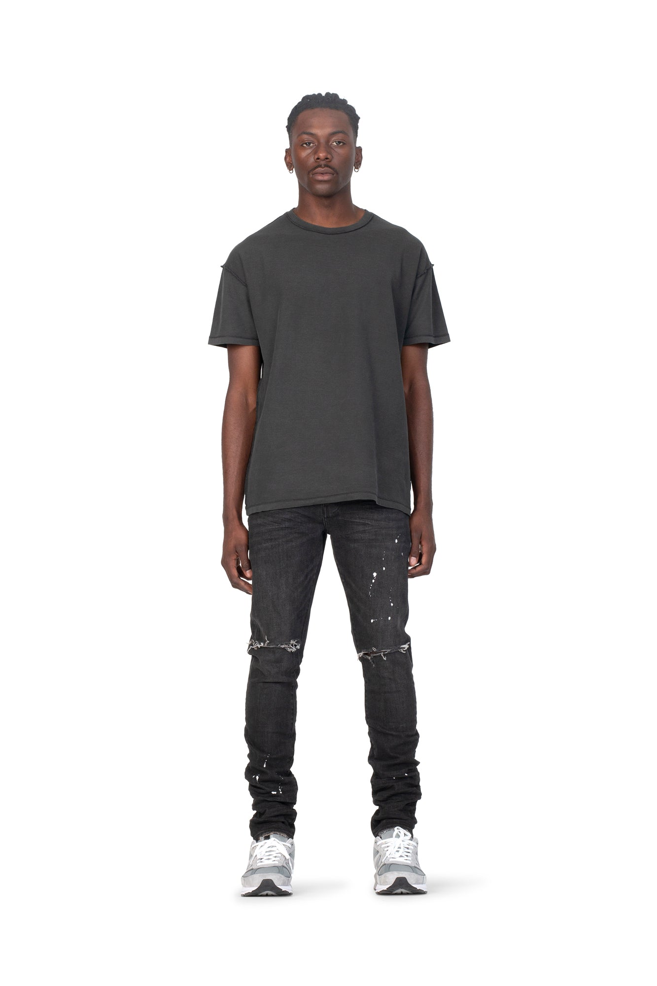 Purple - P001 Black Overspray Jeans (BOS)
