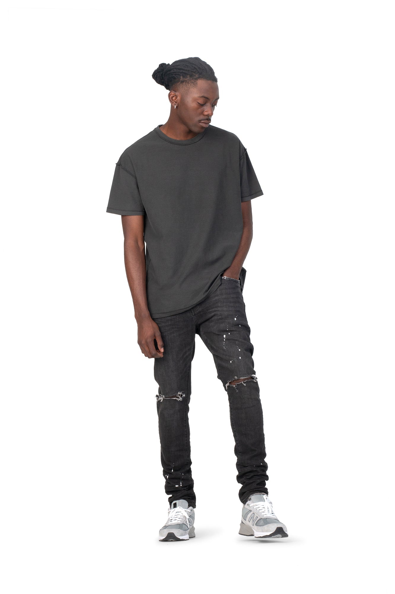 Purple - P001 Black Overspray Jeans (BOS)