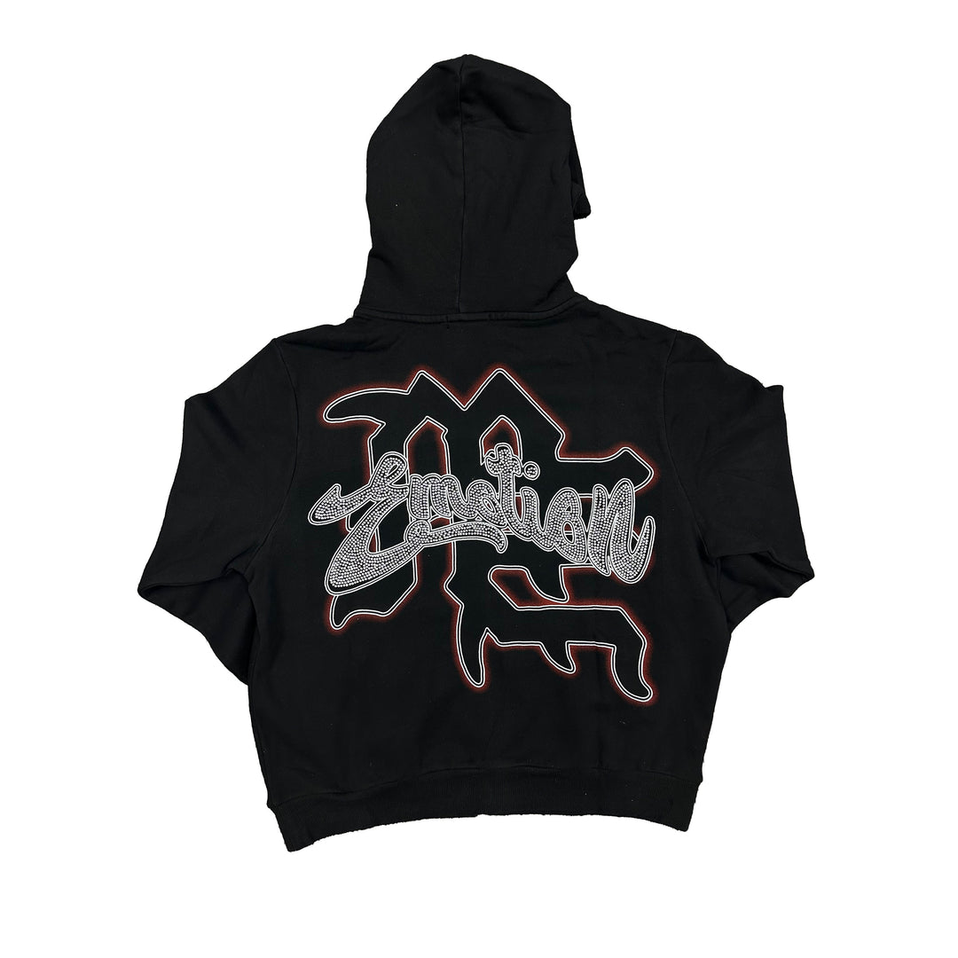 Mixed Emotion - Black Rhinestone Hoodie
